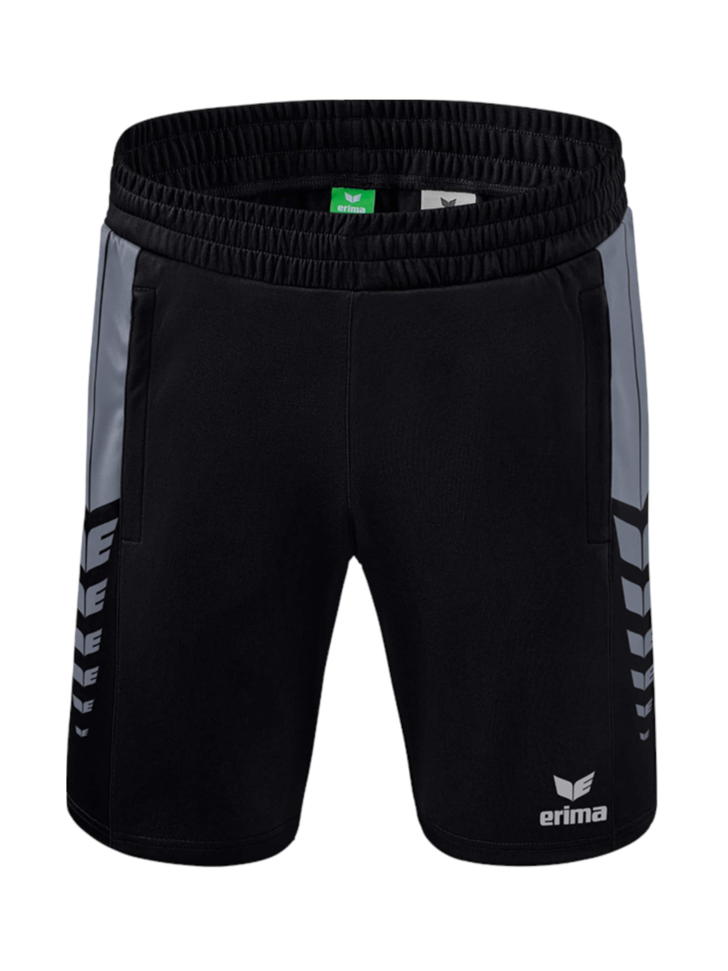 ERIMA Sporthose in Schwarz: Vorderseite