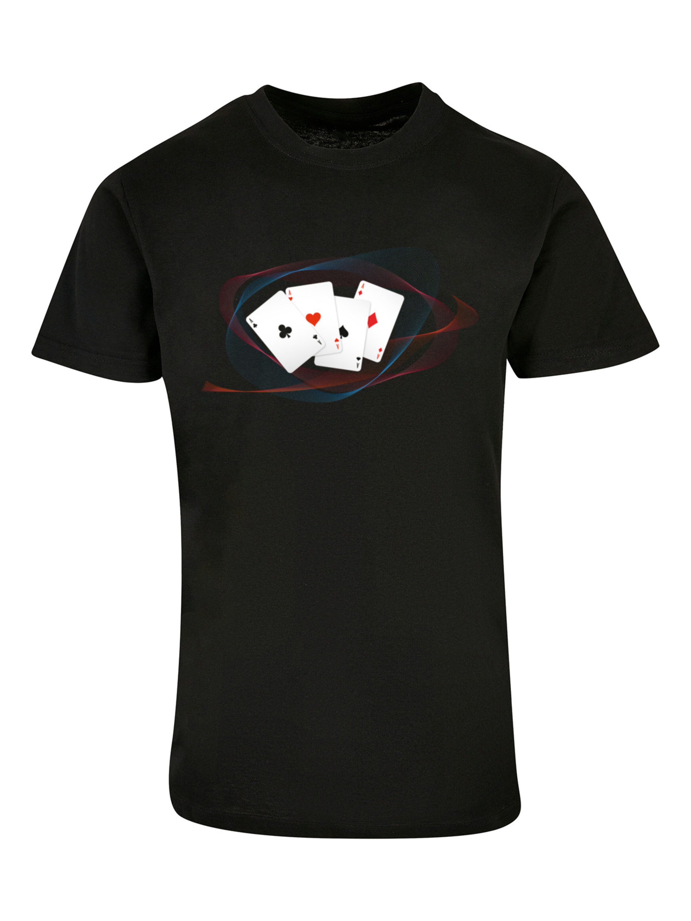 F4NT4STIC T-Shirt 'Poker ' in Schwarz: Vorderseite