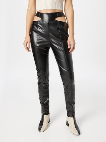 Misspap Slim fit Trousers in Black: front