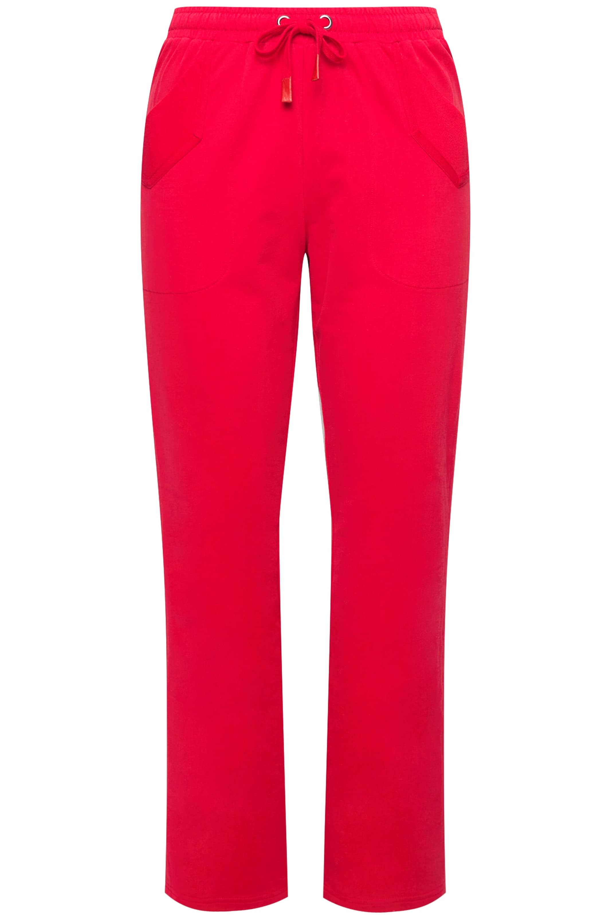 Ulla Popken Regular Trousers in Red: front