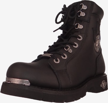 Bottines à lacets Harley Davidson en noir : devant