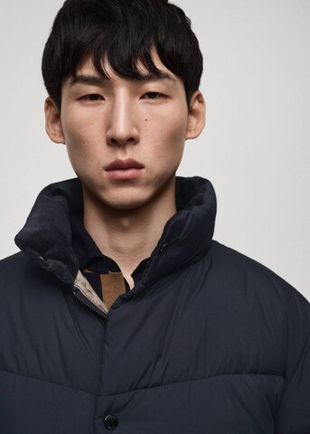 MANGO MAN Winter Jacket 'Carter' in Blue