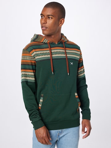 IriedailySweater majica 'Vintachi Block' - zelena boja: prednji dio