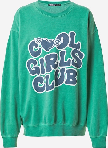 Nasty Gal Sweatshirt 'Cool Girls Club' i grøn: forside