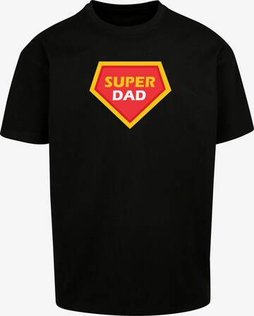 Merchcode Shirt 'Fathers Day' in Zwart: voorkant