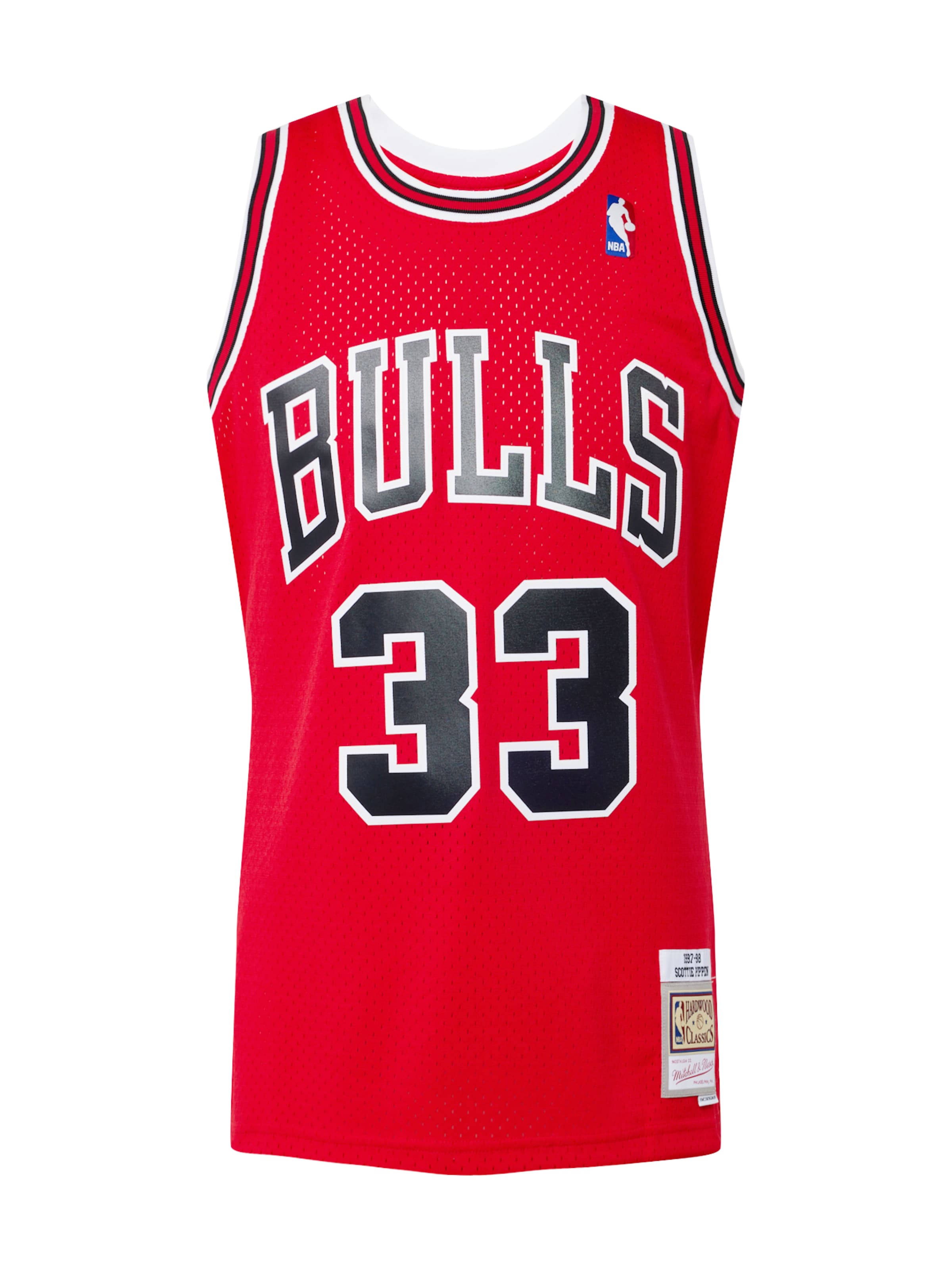 Mitchell & Ness Funktionsshirt 'Scottie Pippen' in Rot: Vorderseite