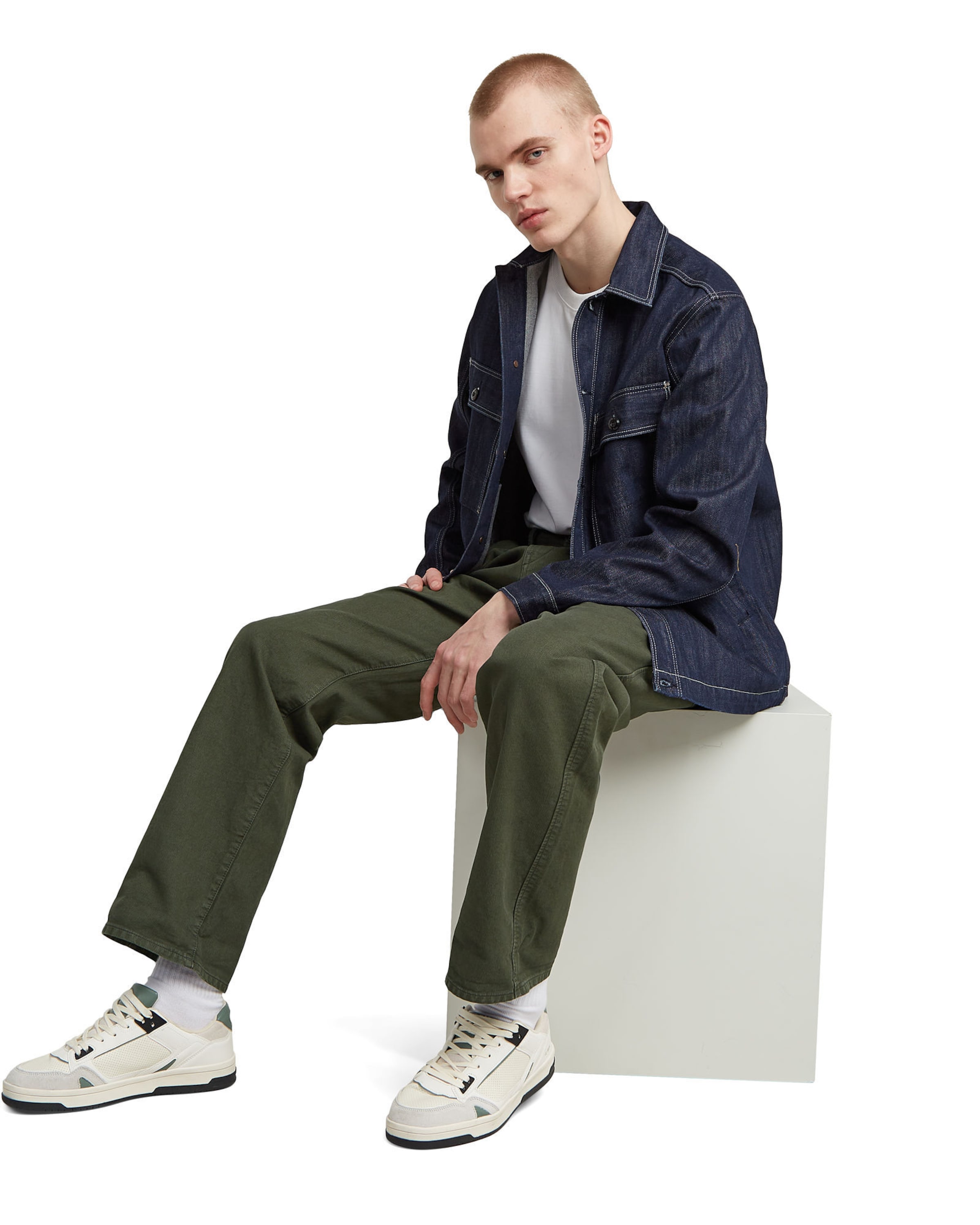 G-STAR Baggy Pleat-Front Pants in Green