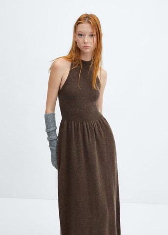 MANGO Knitted dress 'Sasha' in Brown