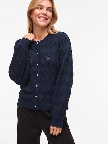 VILA Gebreid vest 'VILOWEN' in Blauw