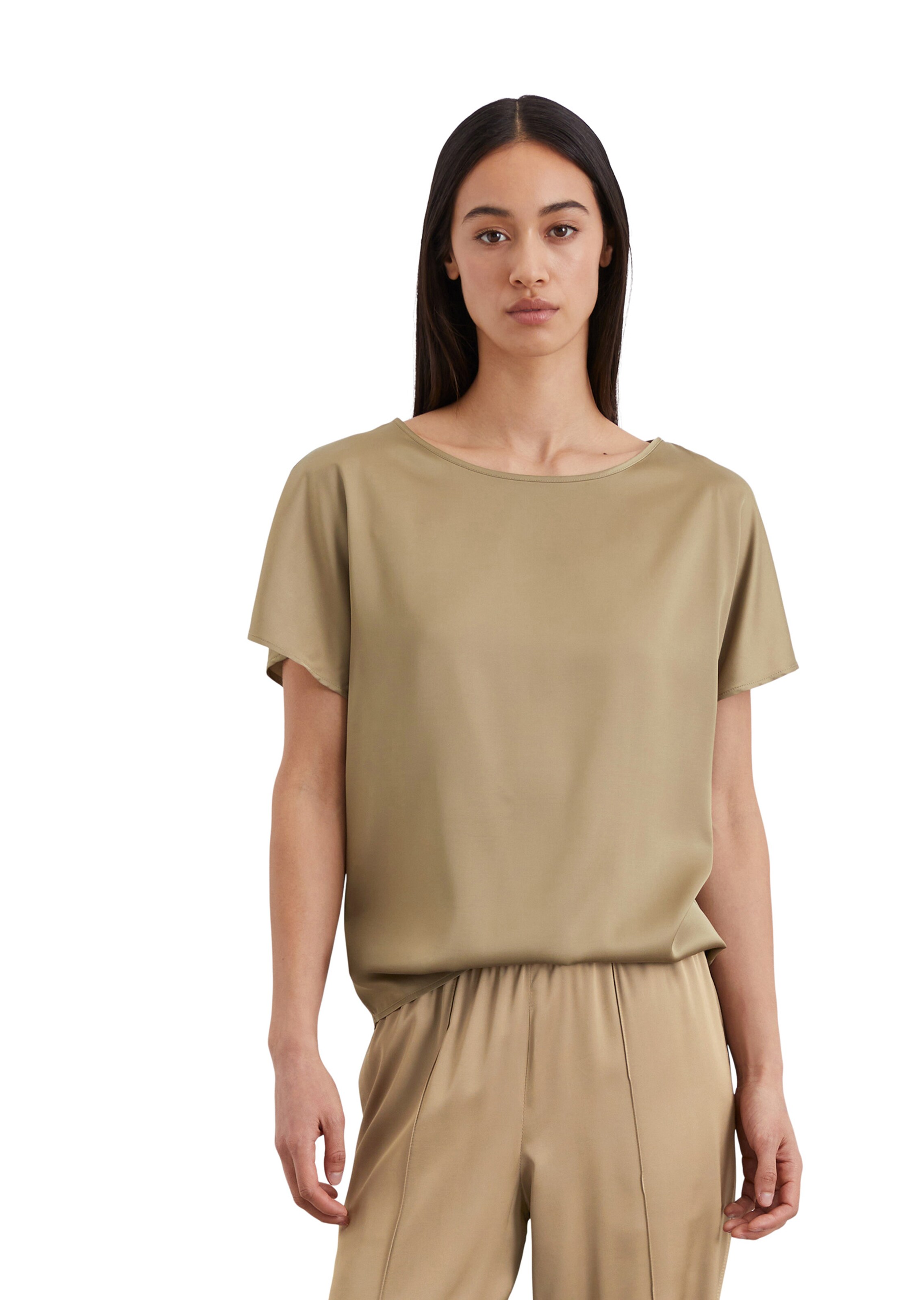 Marc O'Polo Bluse in Beige: Vorderseite