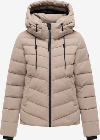MARIKOO Jacke 'Nobiruu' in Beige: Vorderseite