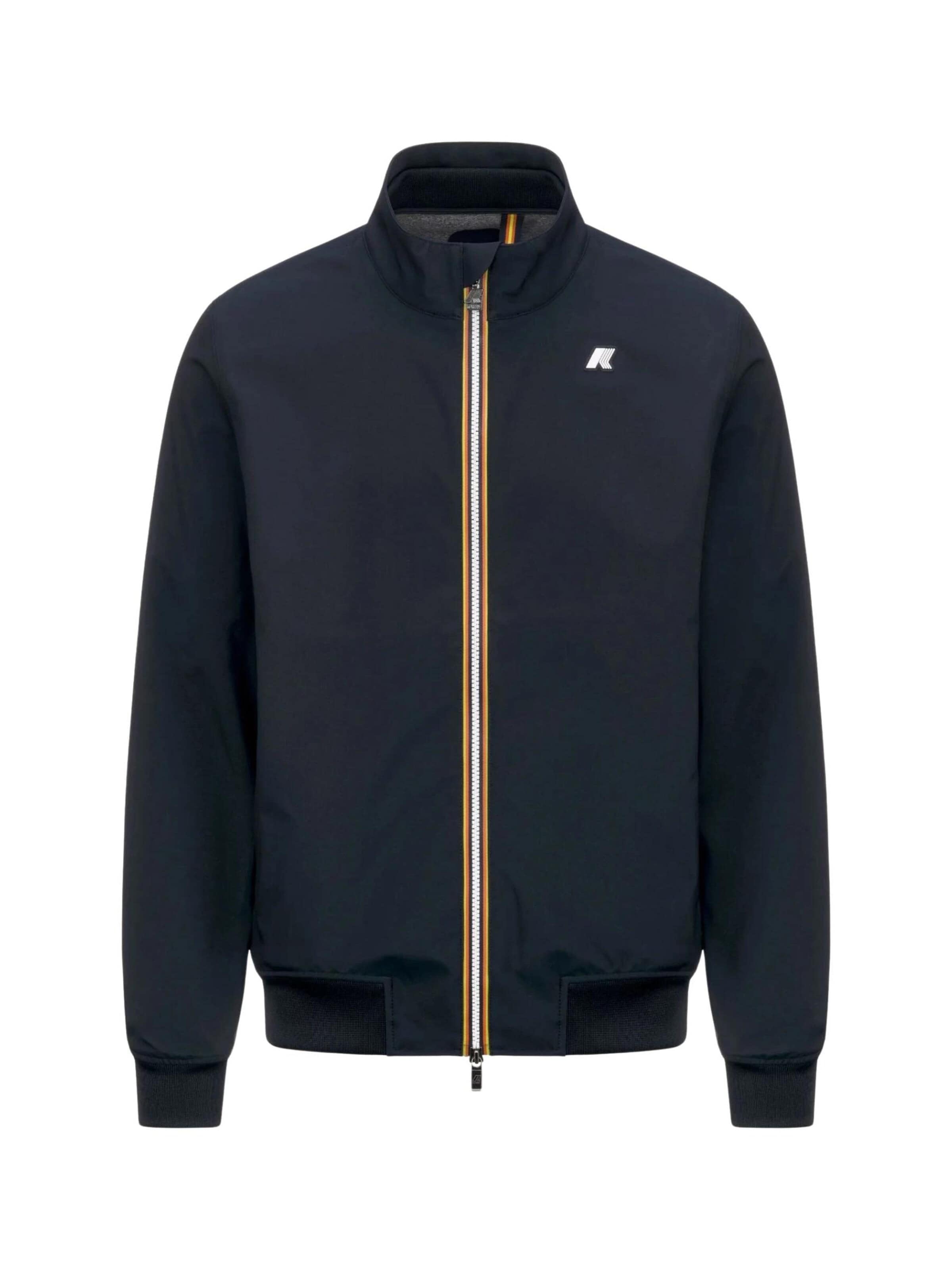K-Way Tussenjas 'K-WAY ARSENE BONDED JERSEY GIUBBINO' in Blauw: voorkant