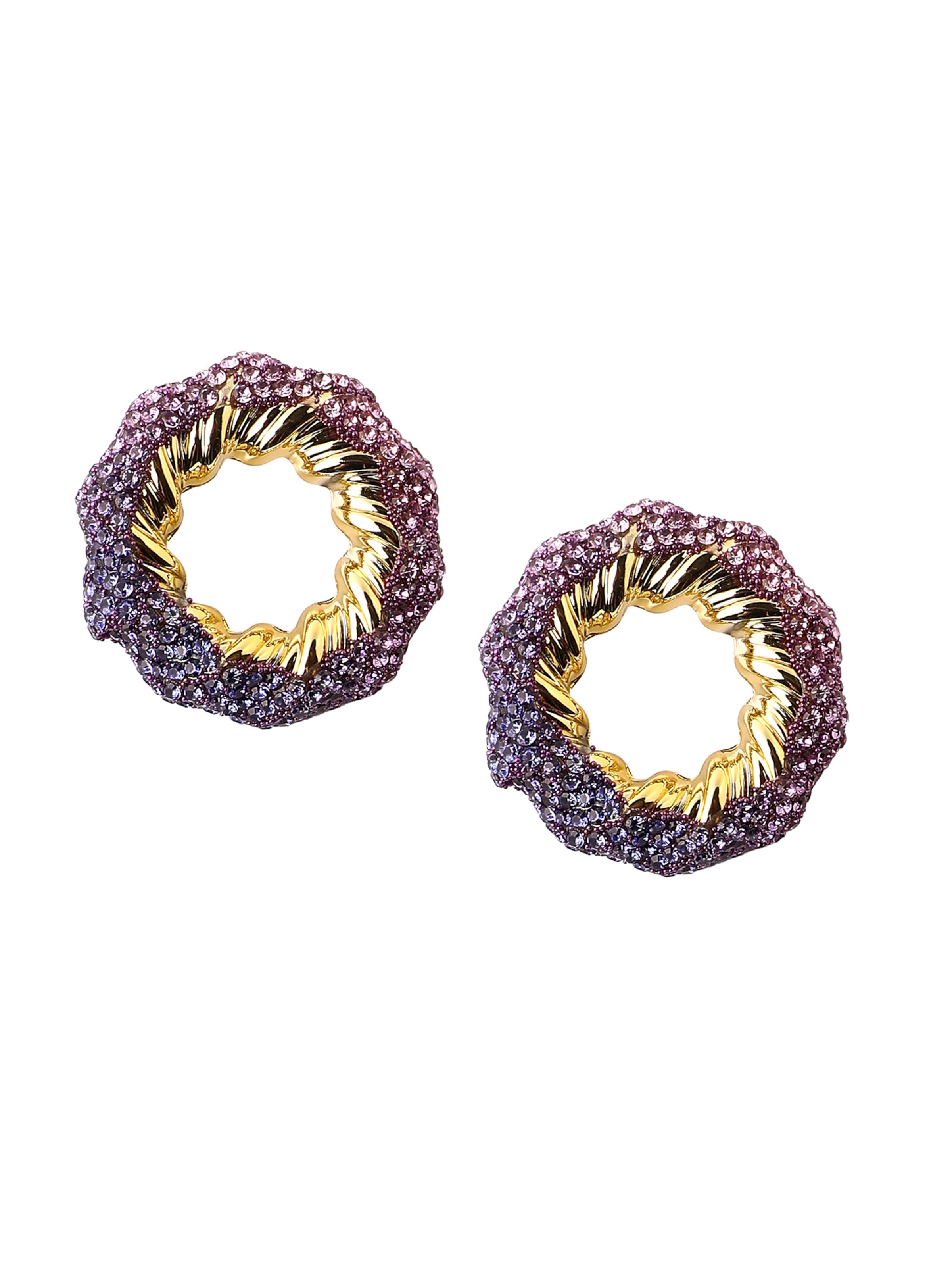 SOHI Náušnice ' Saksi ' – fialová: přední strana