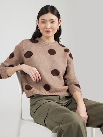 Pullover 'PCOSLA' di PIECES in marrone: frontale