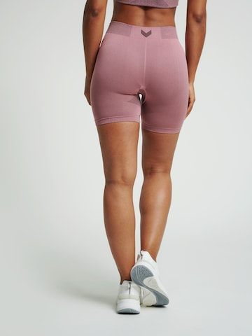 Hummel Skinny Sportshose in Pink