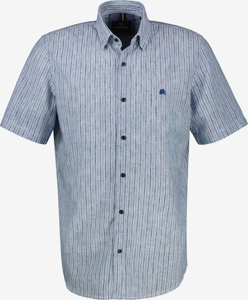 LERROS Gestreiftes Herrenhemd in Großen Größen in Blau: Vorderseite