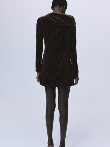 MANGOKoktel haljina 'XVIRGO' - smeđa boja