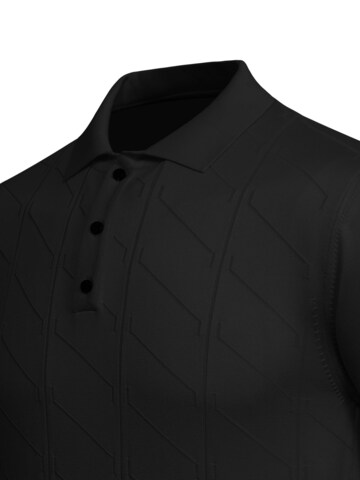 Cizgi Triko Shirt in Black