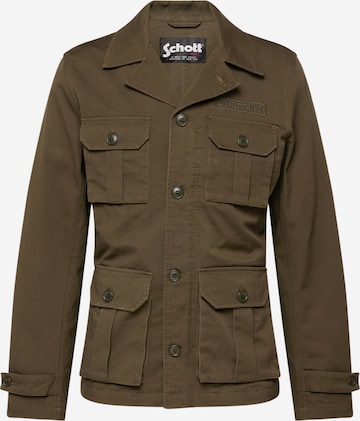 Veste mi-saison Schott NYC en vert : devant