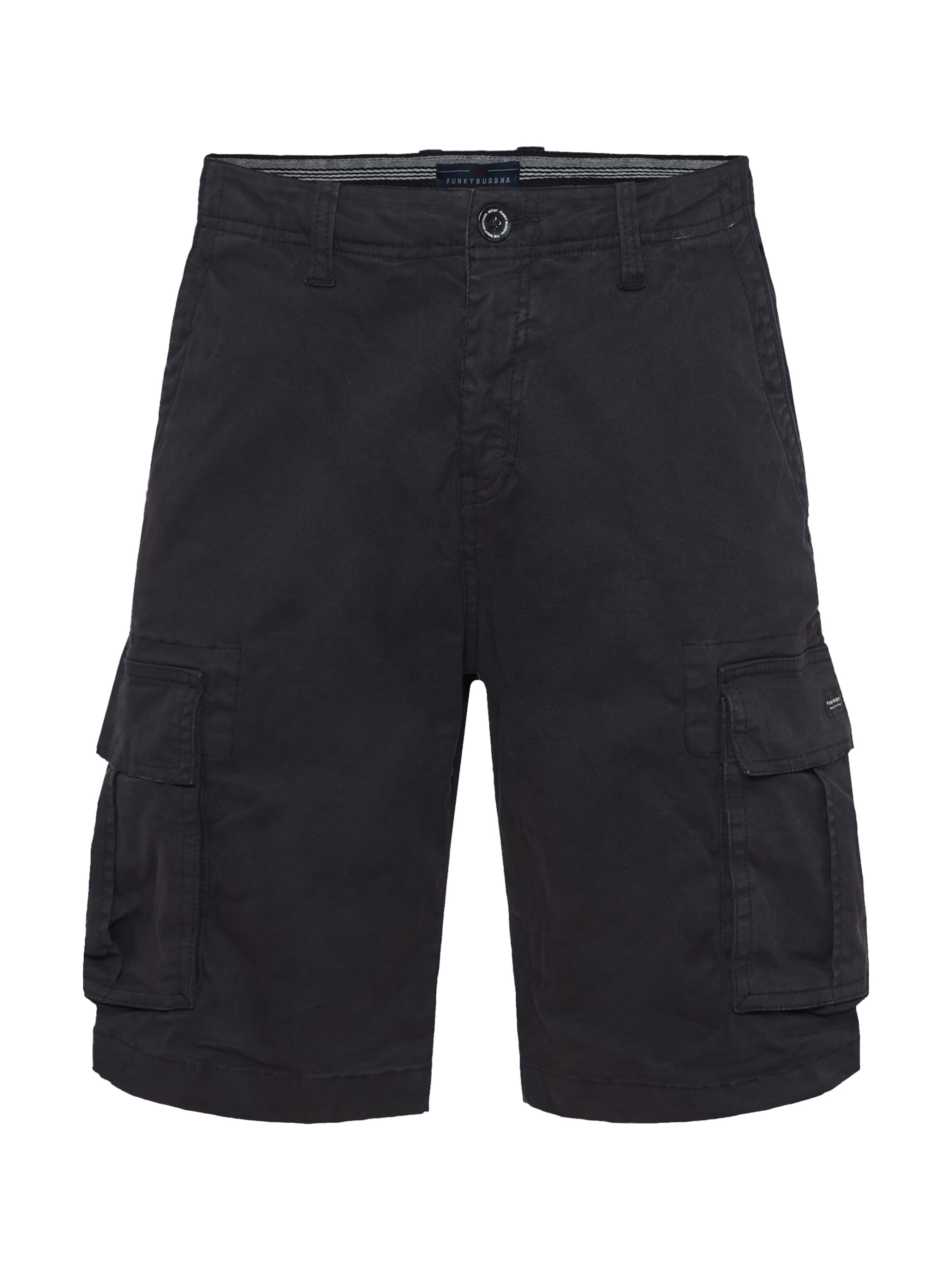 Funky Buddha regular Παντελόνι cargo σε μπλε: μπροστά