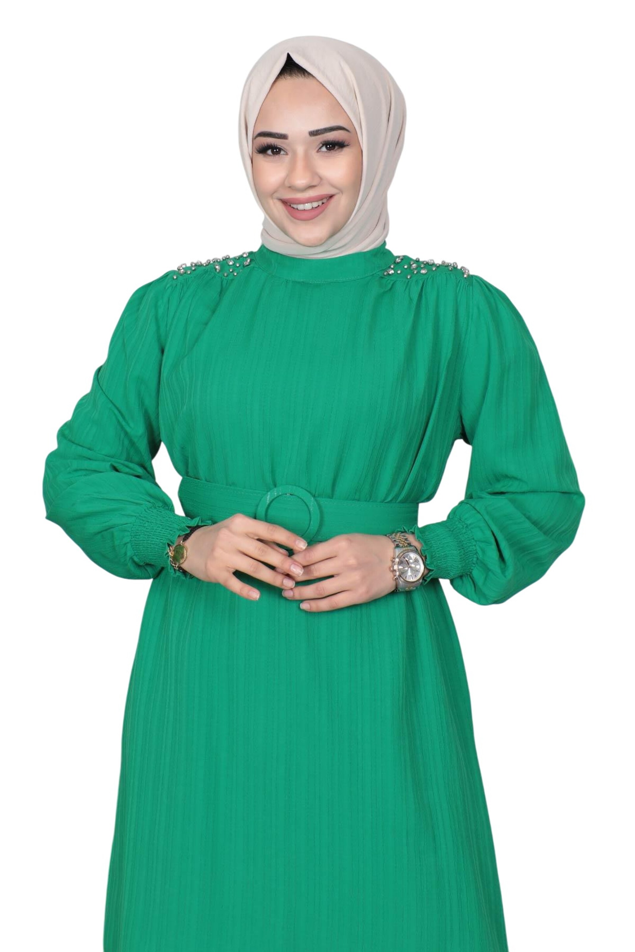 Pantalons de tailleur MODAMIHRAM en vert