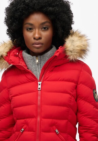 Superdry Winter Coat 'Fuji' in Red