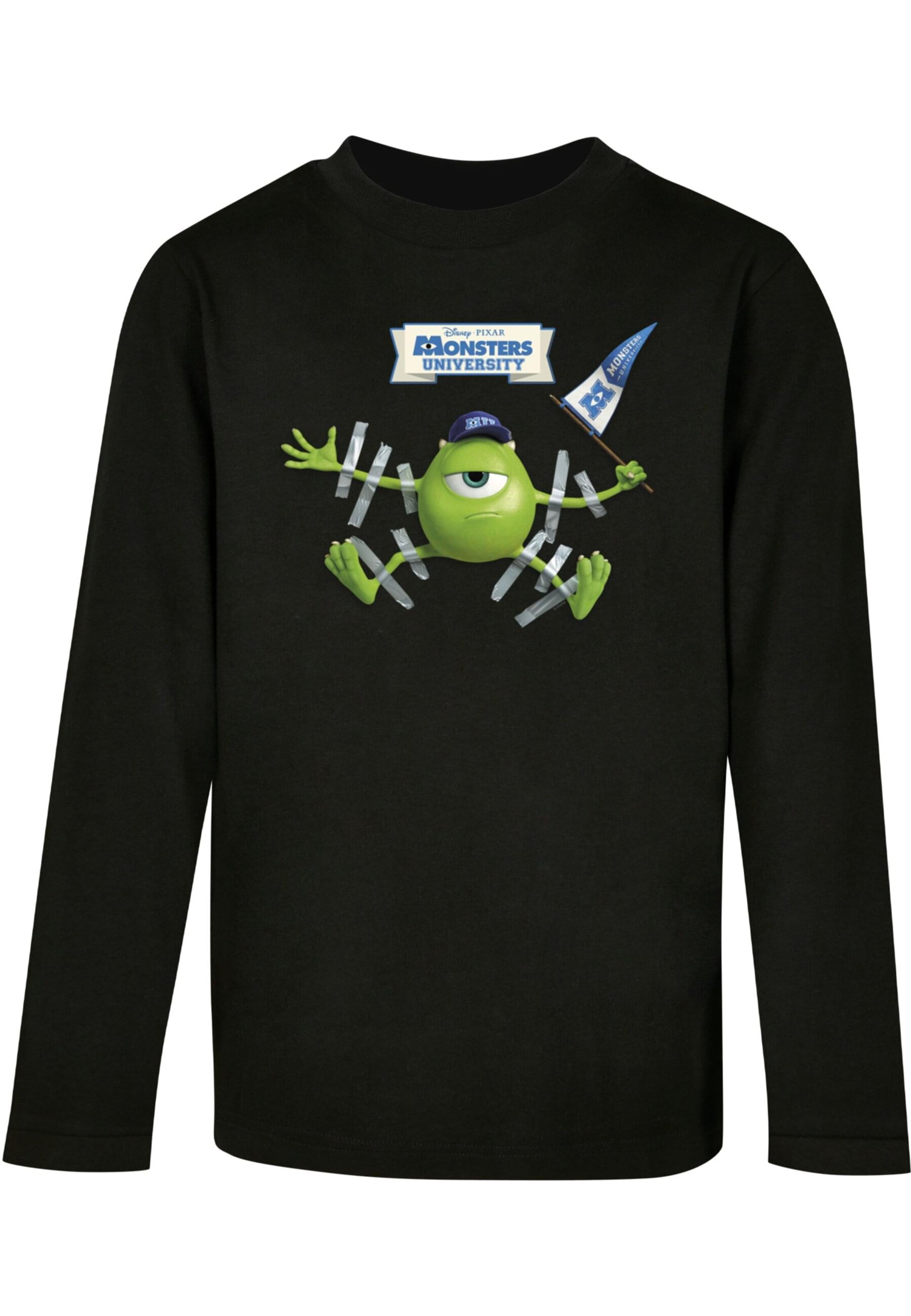 ABSOLUTE CULT Shirt 'Monster University - Taped Mike' in Black: front