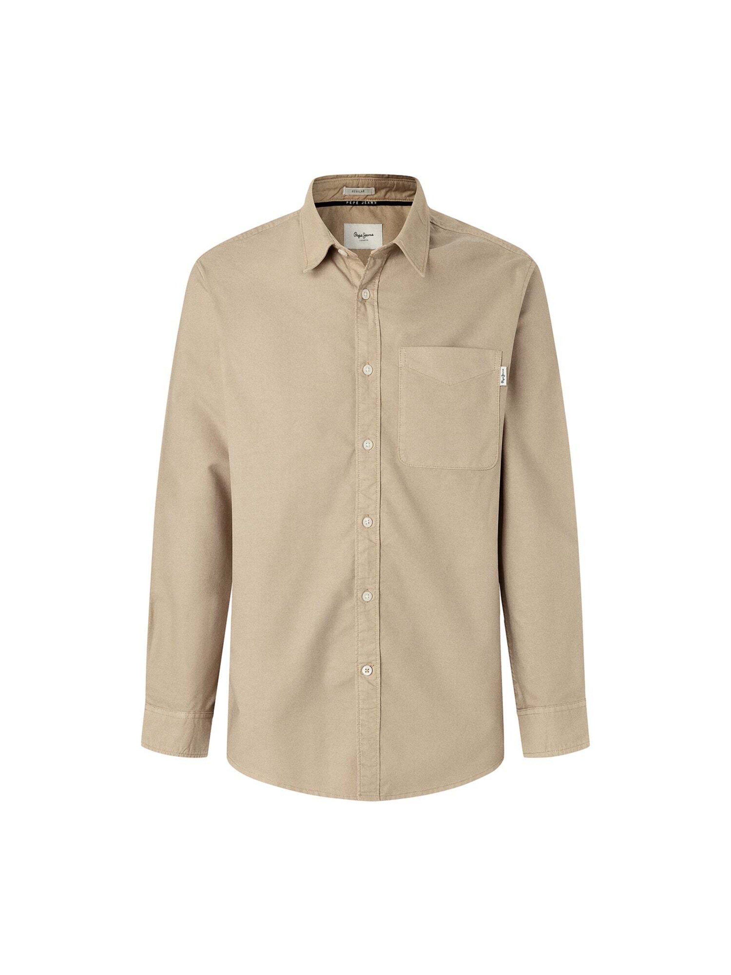 Chemise Pepe Jeans en beige : devant