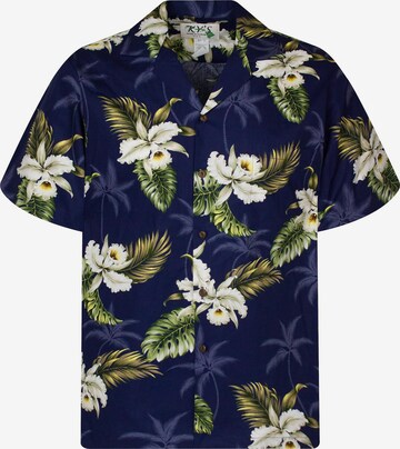 KY's Button Up Shirt 'Enzian' in Blue: front