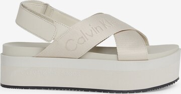 Sandales à lanières Calvin Klein Jeans en beige