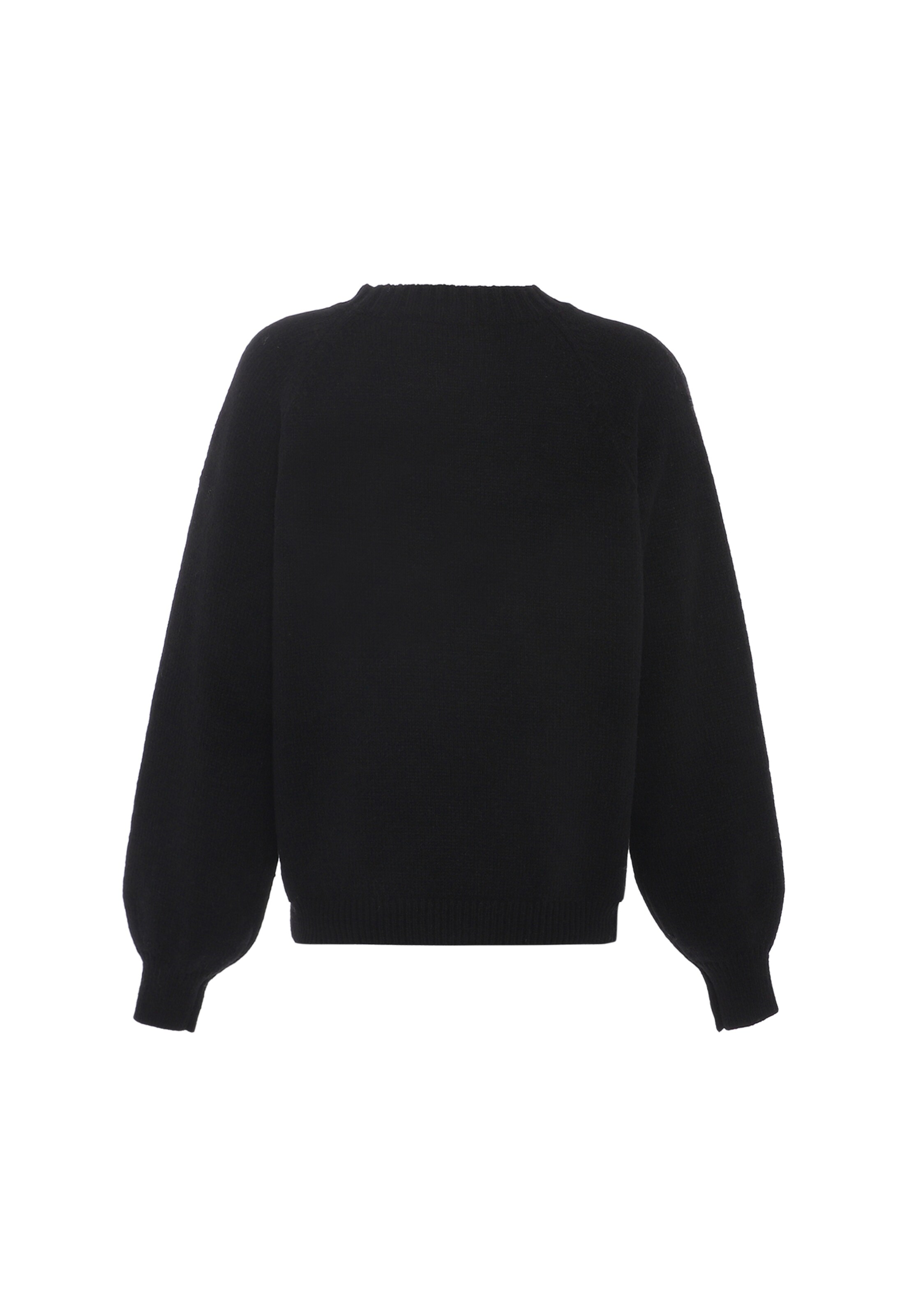 Pullover di faina in nero