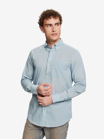 Coupe regular Chemise ESPRIT en bleu : devant