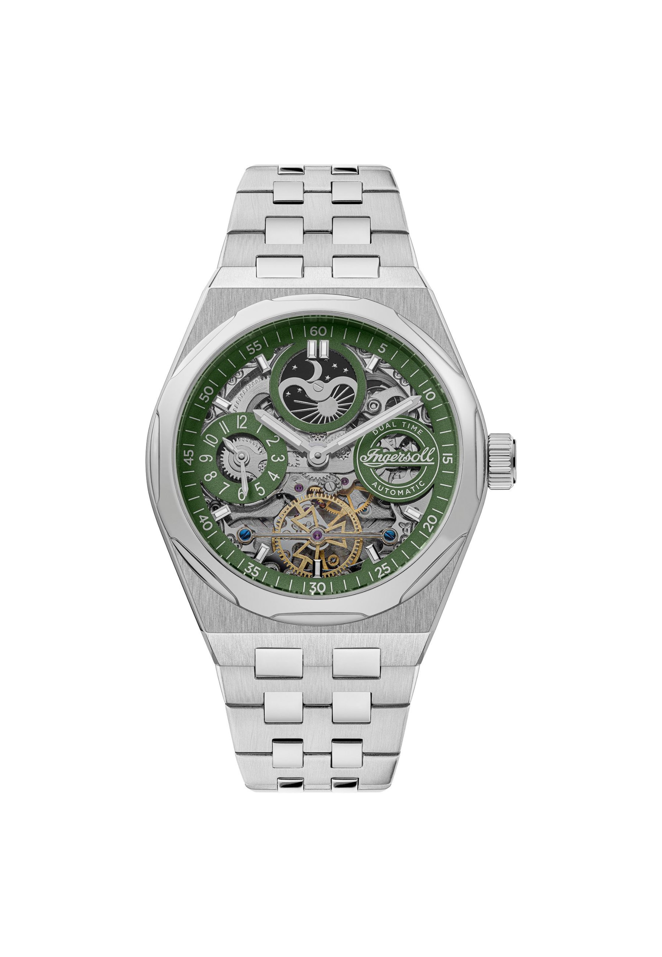 Montre à affichage analogique INGERSOLL en argent : devant