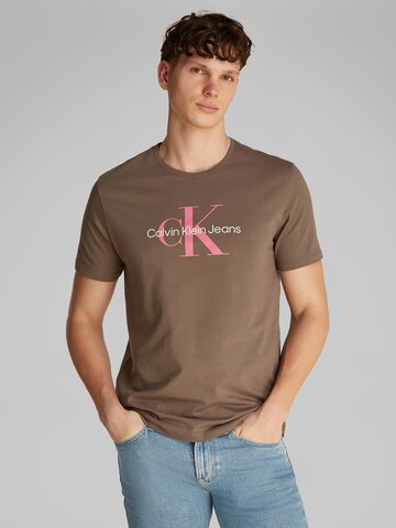 Calvin Klein Jeans Shirt 'HERO' in Brown: front