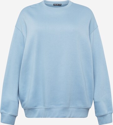 Sweat-shirt Nasty Gal Plus en bleu : devant