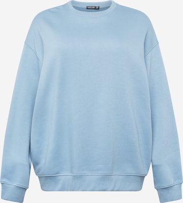 Sweat-shirt Nasty Gal Plus en bleu : devant