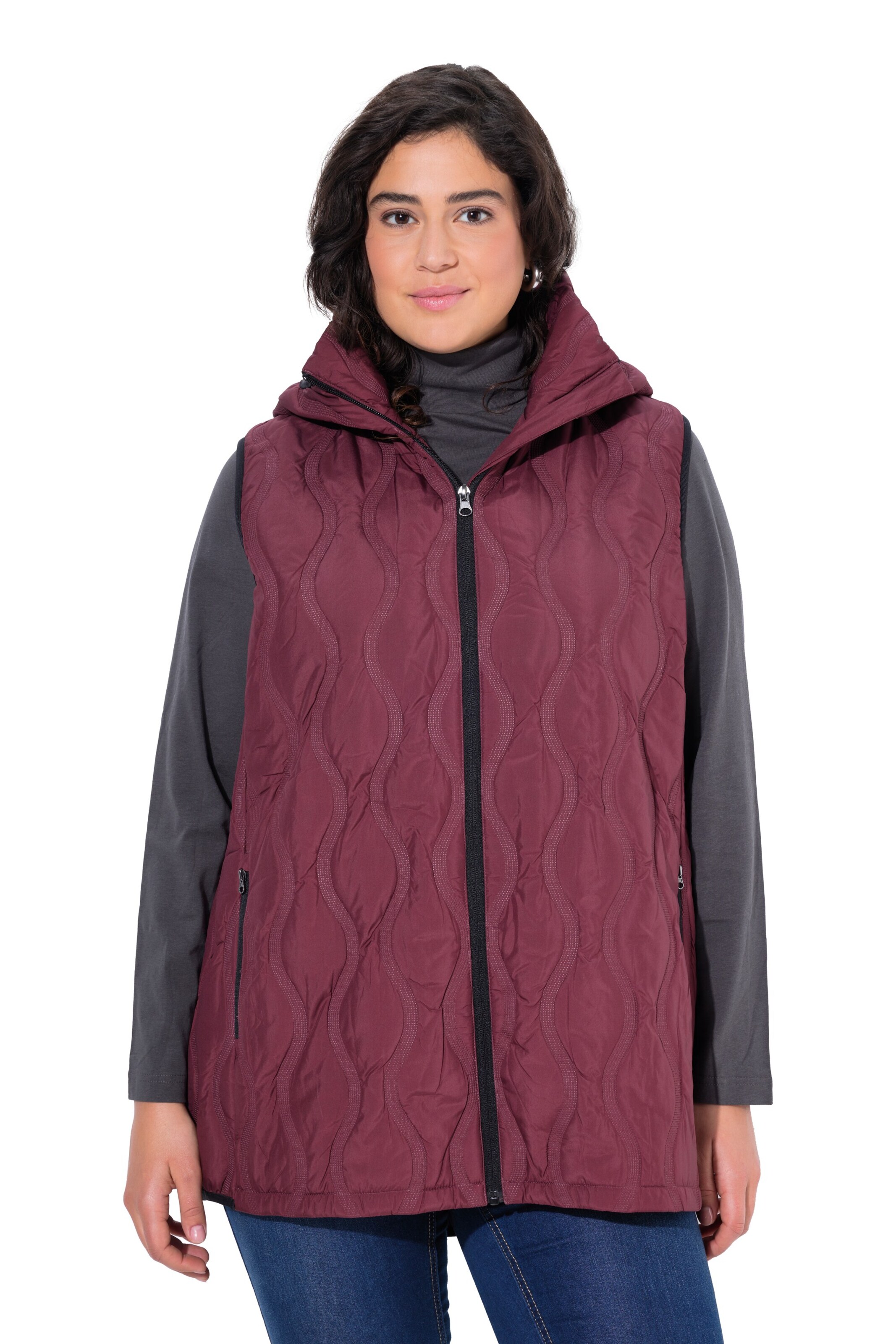 Ulla Popken Vest in Purple: front