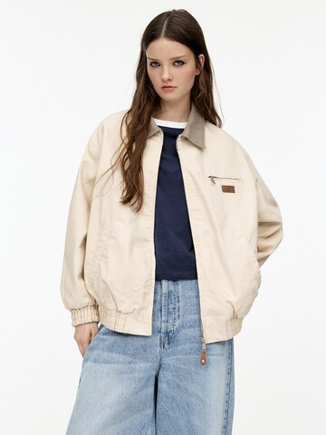 Pull&Bear Přechodná bunda – béžová: přední strana