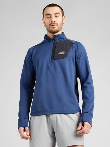 new balance Performance Shirt in Blue: front