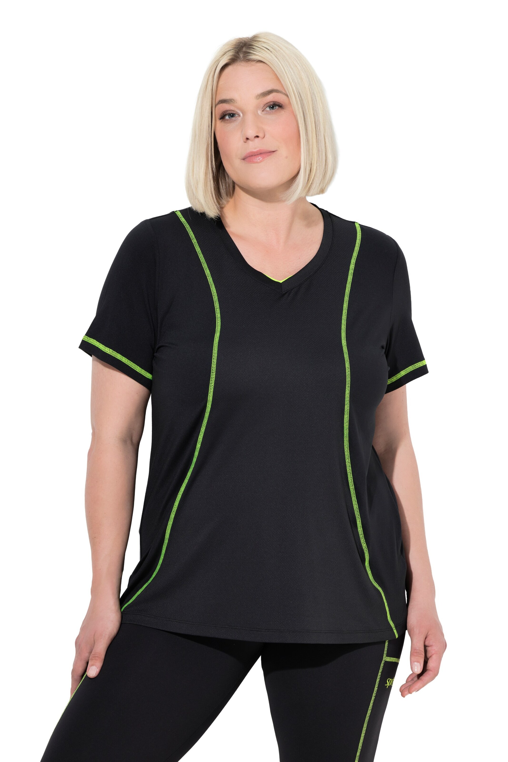 Ulla Popken Shirt in Zwart: voorkant