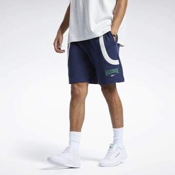 Regular Pantaloni de la Reebok pe albastru: față