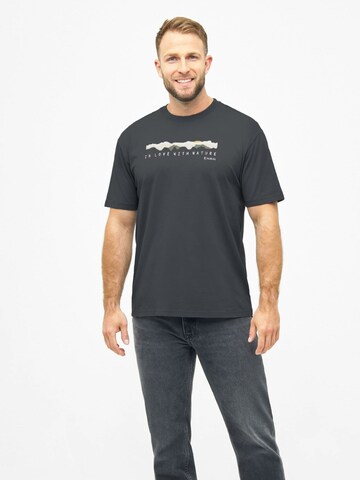 NIKIN Shirt 'TreeShirt Mountain Panorama' in Grey: front