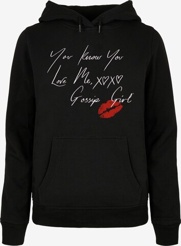 ABSOLUTE CULT Sweatshirt 'Gossip Girl - You Know You Love Me' in Black: front