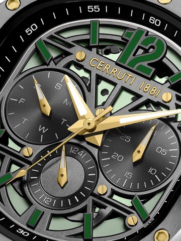 CERRUTI 1881 Analoog horloge 'Function watch Trento' in Groen