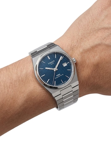 Tissot - Reloj analógico 'Tissot PRX Powermatic 80 Herren Automatikuhr Edelstahl Blau T137.407.11.041.00' en azul