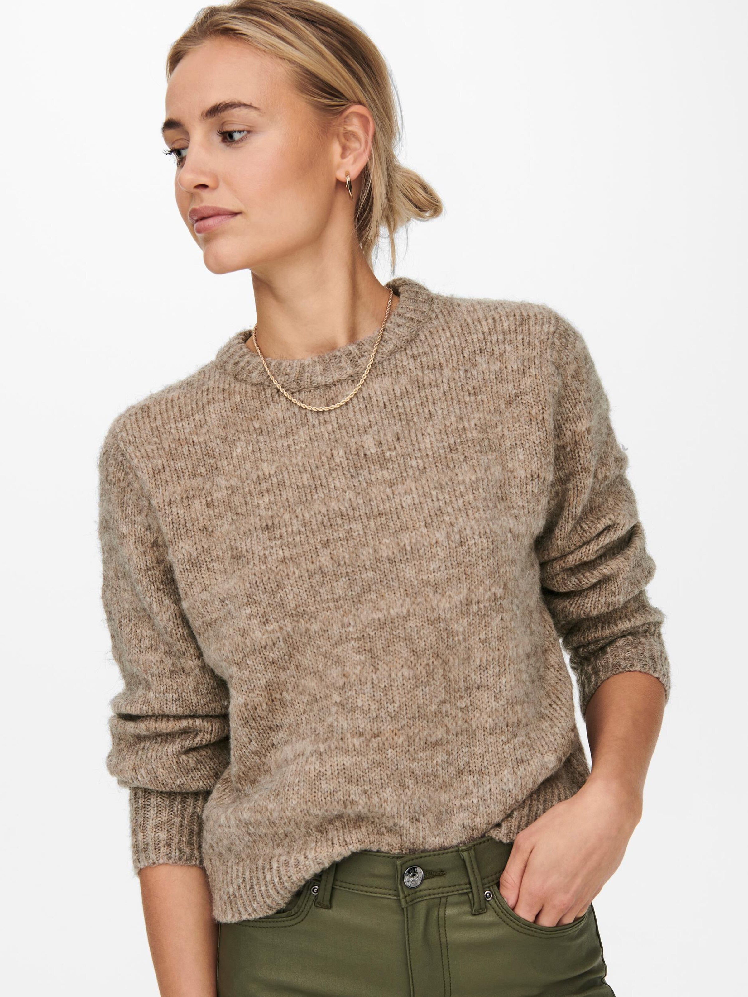 Frauen Pullover & Strick ONLY Pullover 'Celina' in Hellbraun - BA84662 Frauen Pullover & Strick ONLY Pullover 'Celina' in Hellbraun - BA84662