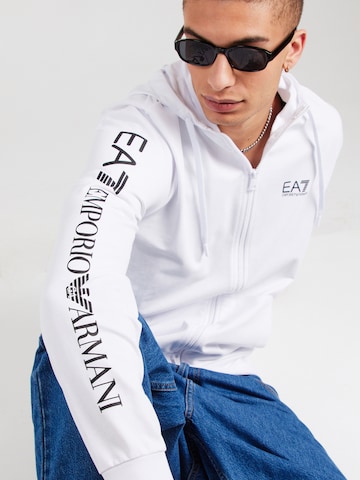 EA7 Emporio Armani Кофта на молнии в Белый
