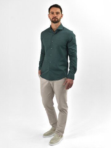 Vercate Slim Fit Businesshemd 'No. 4' in Grün
