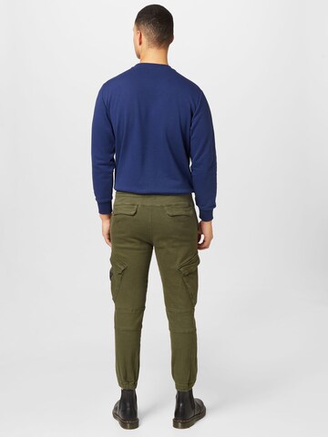 Denim Project Tapered Cargobroek 'Utility' in Groen