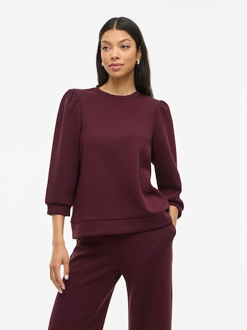 Sweat-shirt 'VIREFLECT' VILA en rouge : devant